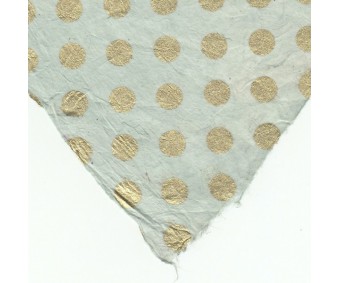 Nepaali paber MUSTRIGA 50x75cm - täpid, sinakasroheline-kuld